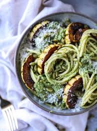 Pumpkin Seed Pesto Pasta I Howsweeteats Com Interesting Seasoning For Delicata Squash Pesto Pasta Pumpkin Seed Recipes Delicata Squash