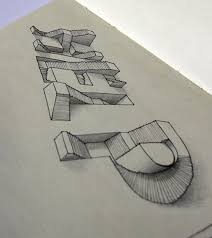 Perspective Lettering Typography Sketch Book