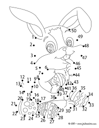 points a relier lapin en chocolat dots game connect the coloriage masques fleur