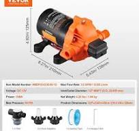VEVOR 12-Volt Diaphragm Pump 3.5 GPM 3-Chamber Automatic Pressure Switch  40-100 PSI for RV Yacht Food Truck 12VYYSB3Q35G3N0DNV9