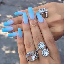 Blue ombre nails are the perfect way to thaw this cold heart. Coffin Nails Blue Ombre Novocom Top