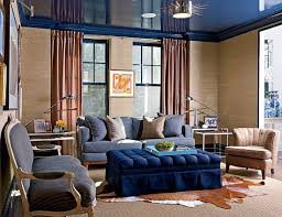 Dark Blue Ceiling With A Glass Finish A Simple Way To Make A Space Feel Refined Posh And Reflect Light Home Fine Paints Of Europe Decor