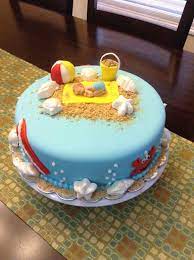 Beach Theme Baby Shower Cake Beach Baby Showers Baby Shower Cakes For Boys Baby Shower Cakes