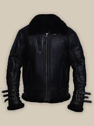 Men Black Biker Shearling Leather Jacket Men Jacket Mauvetree Black Shearling Jacket Leather Jacket Black Leather Biker Jacket