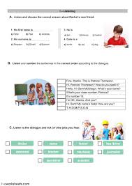 Listening And Writing Interactive And Downloadable Worksheet You Can Do English As A Second Language English As A Second Language Esl Interactive Activities