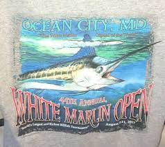 Rare 2017 Ocean City White Marlin Open T Shirt Tee Maryland Fishing Beach Fish Beach City Fish Fishing Marlin Ma White Marlin Beach Fishing Marlin