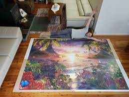 And the motif, oh the motif is the most buitifull sunset over paradise. 18000 Piece Puzzle After 14 Months Pics