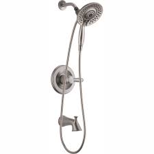Full body spray, full spray with massage, fast massage spray, soft drenching and pause. Delta Lahara 144938dc Ss I20 In2ition 2 In 1 Single Handle 5 Spray Tub And Shower Faucet In Brushed Nickel