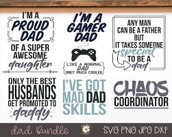 Fathers Day Svg Bundle Dad Svg Png Clip Art Cricut Svg Files Etsy In 2020 Cricut Fathers Day Svg