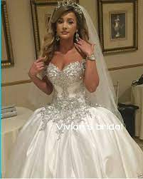 Bling Bling Crystal Princess Bridal Ball Gown Taffeta Off Shoulder Dress Custom Gowns Best Wedding Dresses Bridal Ball Gown