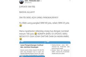 Hingga 20 juni 2021 (ditutup pukul 17.00 wib). Viral Unggahan Syarat Jaminan Kemampuan Keuangan Rp 100 Juta Calon Mahasiswa Itb Halaman All Kompas Com