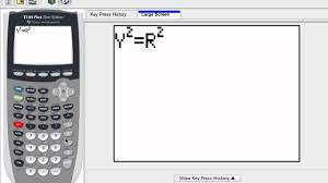 Equation of a circle equation of a circle. Graphing Calculator Graph A Circle Youtube