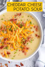 Cheddar Cheese Potato Soup Potato Cheese Soups Easy Soup Recipes Potato Cheddar Soup