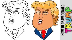Just for fun, learn to draw your own cartoon picture of the president of the united states, barack obama. How To Draw Donald Trump Drawing President Of The United States Drawing Tutorial Diy Youtube