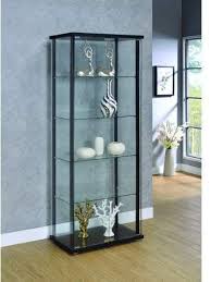 Coaster Company Curio Cabinet Black And Glass Walmart Com Glass Curio Cabinets Curio Cabinet Decor Black Curio Cabinets