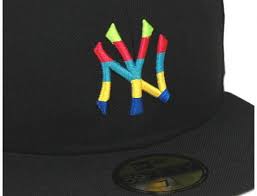 Custom New York Yankees Rainbow 59fifty Fitted Baseball Cap By New Era X Mlb Fitted Baseball Caps New York Yankees Yankees Fitted Hat