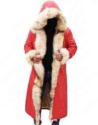 The Christmas Chronicles Kurt Russell Shearling Trench Coat Long Coat Men Celebrity Jackets Leather Coat