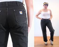 90s Carhartt Carpenter Jeans 12 Women S Brown Cotton Canvas Heavy Duty Vintage Cargo Workwear Cargo Pants Women Carhartt Cargo Pants Carhartt Carpenter Jeans