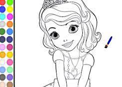 Juego Colorear Princesa Sofia Gratis Pintar Princesita Sofia Princesas Disney Online Pintar Princesa Colorear Princesas Princesas Disney