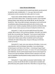 Saya percaya hadirin juga gemar berkelah dan bersantai di badan air seperti di tepi pantai, jeram, dan taman tema air, bukan? Sukan Sekolah Saya Karangan