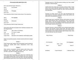 Pada hari ini, tanggal (tanggal, bulan, tahun), kami yang bertanda tangan di dalam hal ini, pihak kesatu menyewakan/mengontrakkan rumah tinggal kepada pihak kedua dengan spesifikasi, yaitu sebuah contoh surat kontrak rumah sederhana. Surat Perjanjian Sewa Ruko Penting Dibuat Dilengkapi Contoh
