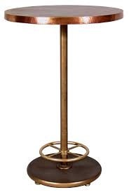 Bistro Bar Table With Copper Top Round Designed By Shah Gilani Asfd Restaurant Table Tops Round Bar Table Bar Table