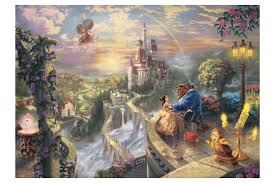 Frumoasa cere voia bestiei să se întoarcă acasă pentru câteva zile, dar rămâne mai mult decât a promis. Puzzle Schmidt Thomas Kinkade Frumoasa Si Bestia 1 000 Piese 59475 We Puzzle