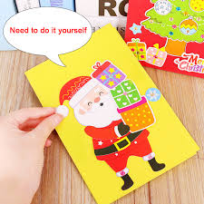 Reach out to your loved ones with these cute and special ecards and wish them jingles of joy and lots of fun on this christmas. Baby Diy Handmade Christmas Card Kindergarten Children Creative Santa Claus 3d Greeting Card Craft Educational Toy Gift Craft Toys Aliexpress
