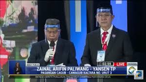 Zainal arifin paliwang menjadi calon gubernur kaltara dengan nomor urut 3 yang didampingi calon. Zainal Yansen Paparkan Program Unggulan Pembangunan Dan Ekonomi