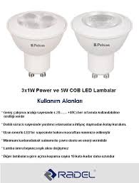 3x1w Power Ve 5w Cob Led Lambalar Led Lamba Urunler