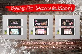Free printable candy bar wrappers Winter Candy Wrappers For Teachers The Curriculum Corner 4 5 6