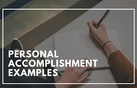 Personal Accomplishment Examples