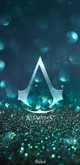 Assassin S Creed Symbol With Blue Lights Assassin S Creed Wallpaper Assassins Creed Symbol Assassin S Creed