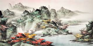 Landscape paintings by famous artists. Modern Art Famous Artists Nature Painting For Sale Hand Stippling Traditional Watercolor Landscape Painting