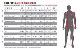 mens clothing size chart 686 snowboard clothing size