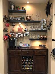 Start your day off the best way possible with a cup of coffee made from one of these amazing coffee bar ideas! Eye Opening Coffee Bars You Ll Want For Your Own Kitchen Homes Tre Coffee Bar Home Diy Coffee Bar Coffee Bar Design