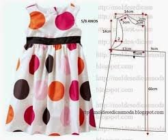 Moldes De Vestidos De Crianças Para Imprimir Em Tamanho Real Moldes Moda Por Medida Vestido De Crianca 5 6 Anos 1 Molde De Vestido Infantil Vestidos Infantis Vestido De Crianca