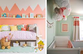 Couleurs Estivales Peche Corail Et Vert D Eau Deco Chambre Enfant Chambre Enfant Peinture Chambre Enfant