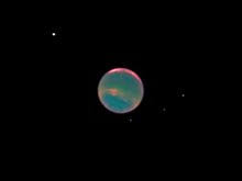 A year on neptune would be longer than a year on earth because it is an outer planet which means it takes a longer time to rotate the sun because the gravitational pull is not as strong farther away fromt the sun. Neptune Wikipedia