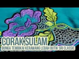 Beli rak bunga berkualitas harga murah august 2021 di tokopedia! Sulaman Kerawang Baju Kurung Terkini Corak Bunga Tembikai Kerawang Sarang Lebah Rekaan Butik Sulaman Youtube