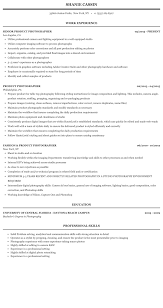 Product Photographer Resume Sample Mintresume