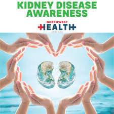 Includes a green awareness ribbon. Kidney Disease Awareness Month Northwest Health Services