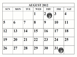 Dmrs Astronomy Club Blue Moon Calendar August 2012