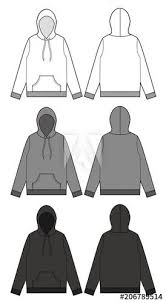 Top Sweatshirt Hoodie Tee Fashion Vector Illustration Flat Sketches Template Clothes Illustration Hoodie Illustration Hoodie Template