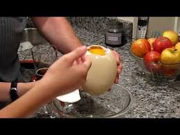 Opening An Ostrich Egg Youtube Eggs Chicken Eggs Cooking