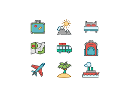 Traveling Icon Set Icon Set Icon Set Design Icon