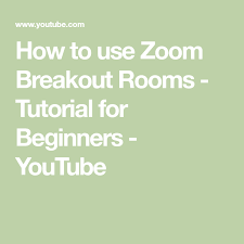 Once a zoom meeting has begun, the host can click breakout rooms in the zoom toolbar. How To Use Zoom Breakout Rooms Tutorial For Beginners Youtube Tutorial Beginners Breakouts