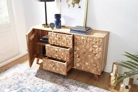 Stacked with 2 cabinets or put in a line can offer you more storage. Wohnling Sideboard Rewa 140x78 5x40 Cm Anrichte Massivholz Akazie Schrank Braun Landhaus Stil Kommode Mit