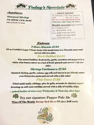 Menu Specials Of The Day Picture Of Pappas Restaurant And Sports Bar Glen Burnie Tripadvisor