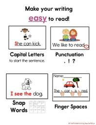 Make Your Writing Easy To Read Anchor Chart Large Size And Post It Size